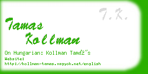 tamas kollman business card